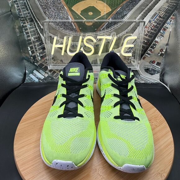 Nike Flyknit One+ Volt Neon Yellow Lunarlon Men’s Sz 11.5 Athletic Running Shoes main image 5